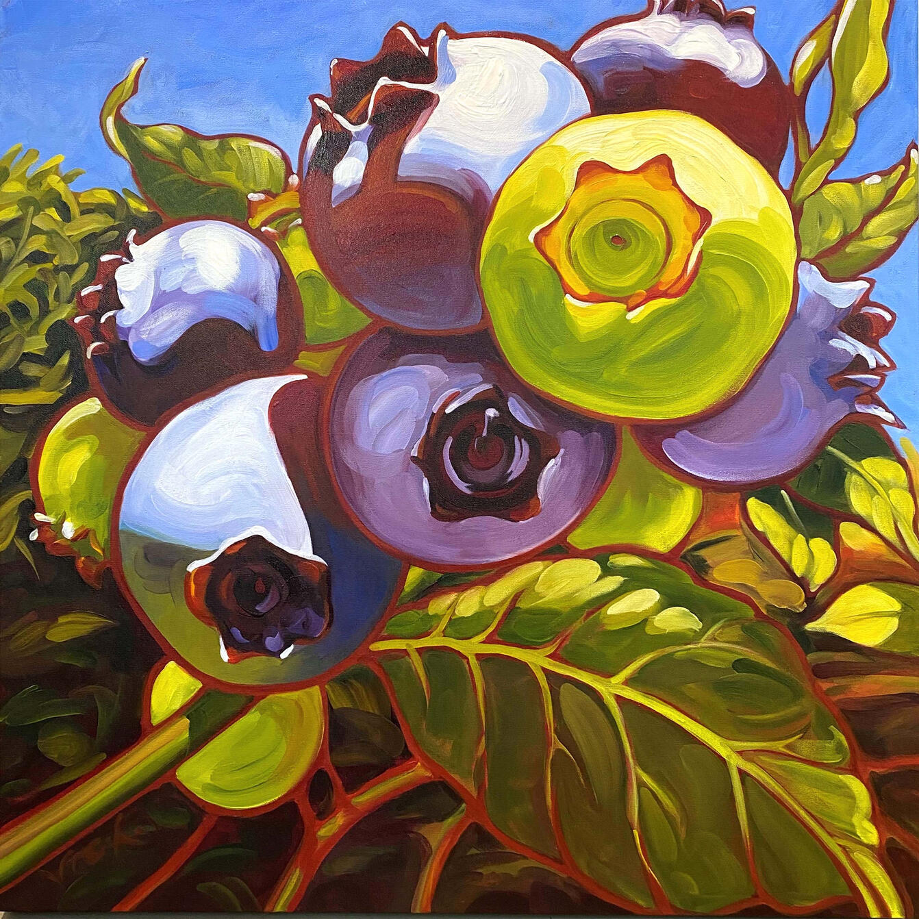 Full Berry Pallet 36 x 36 Acrylic