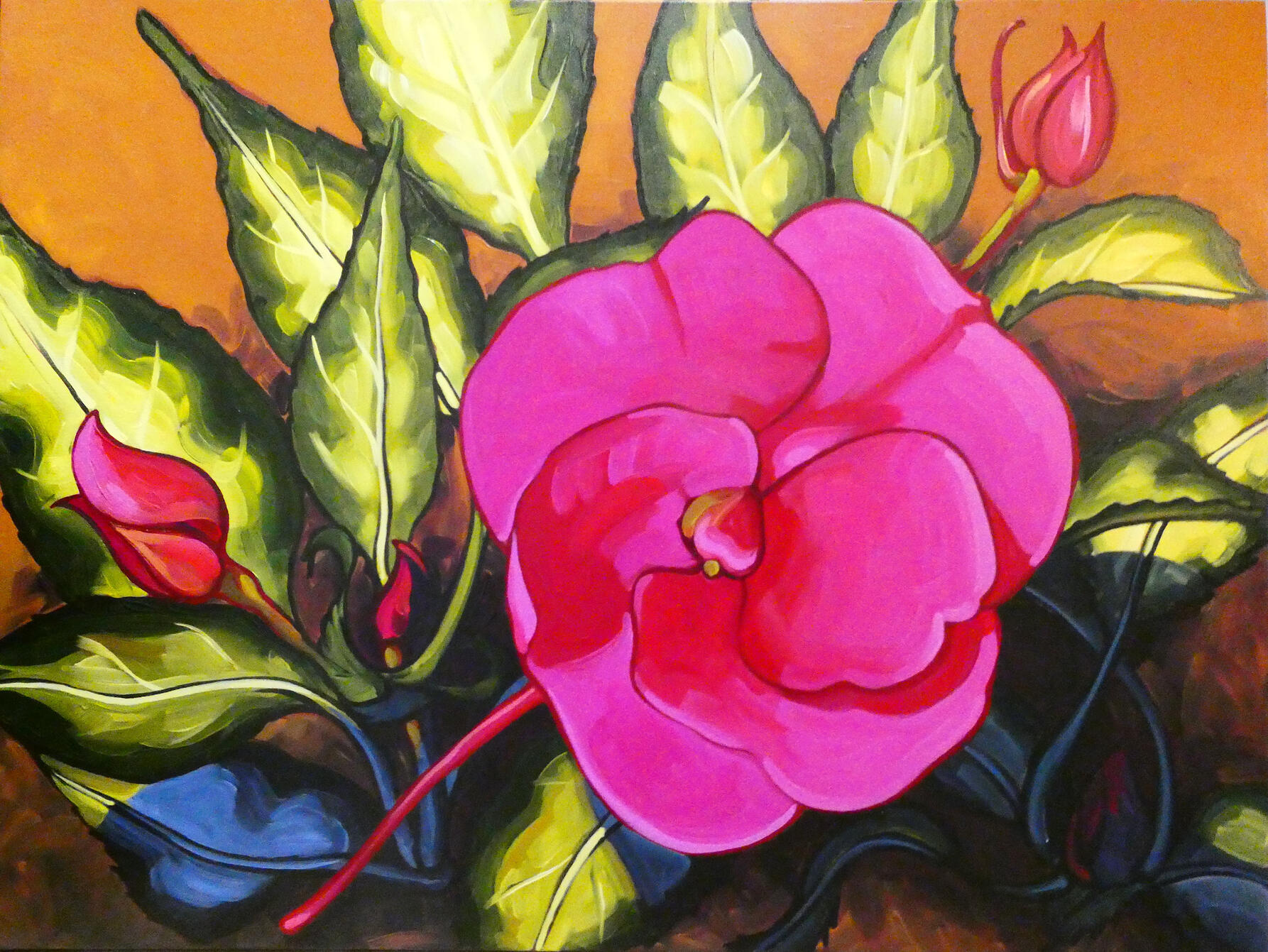 Passionate Pink 48 x 36 Acrylic